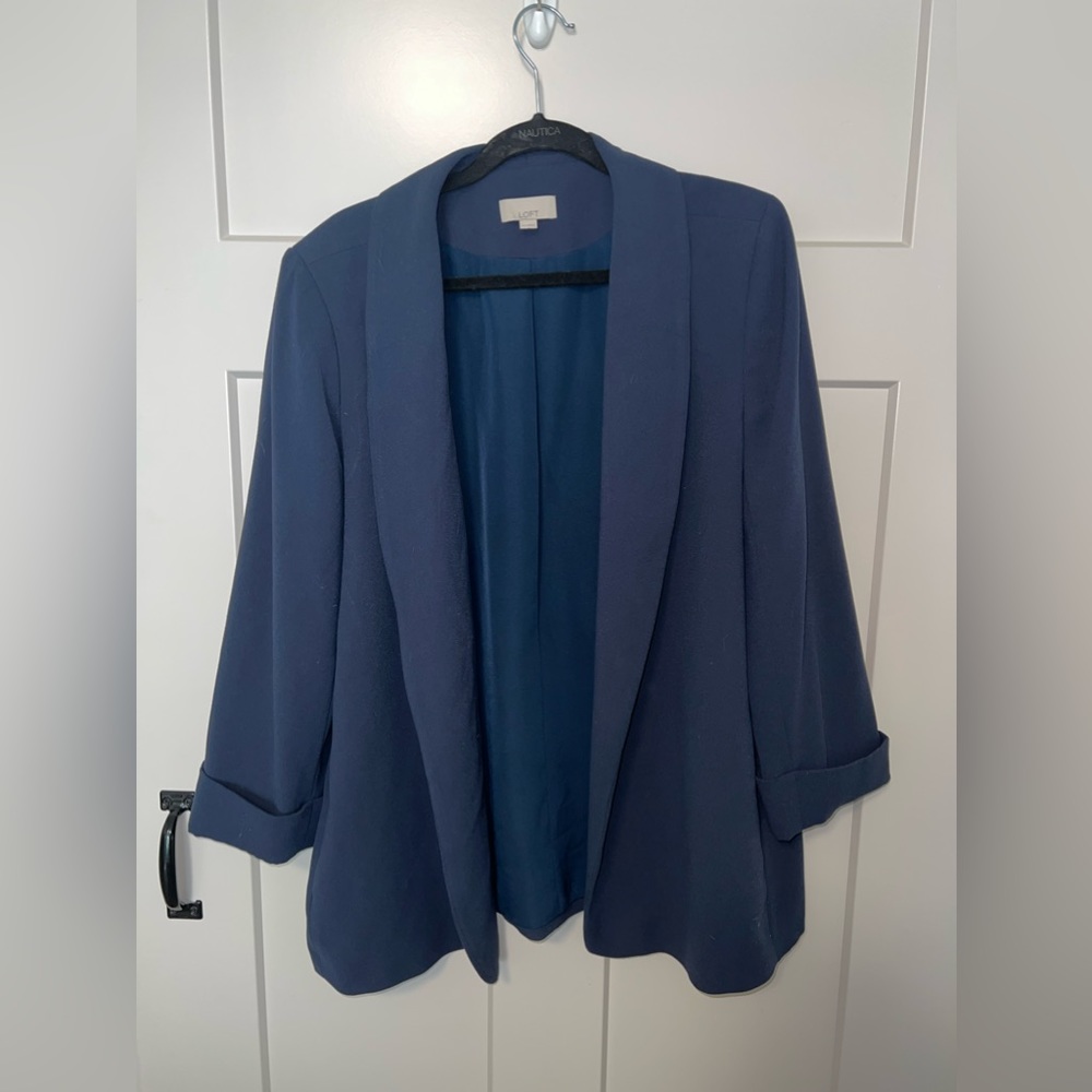 Loft Navy Blue Blazer. Size 14T.